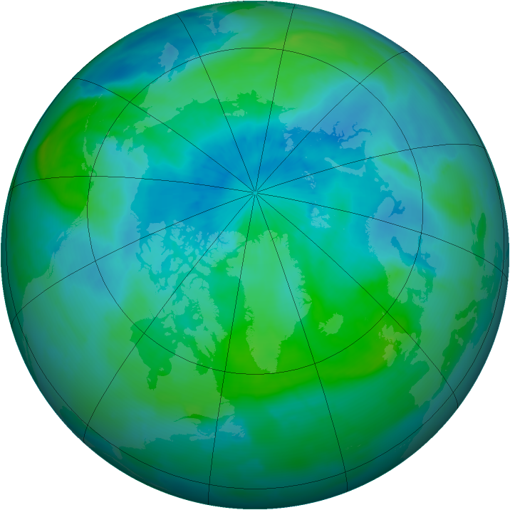 Arctic ozone map for 06 September 2011